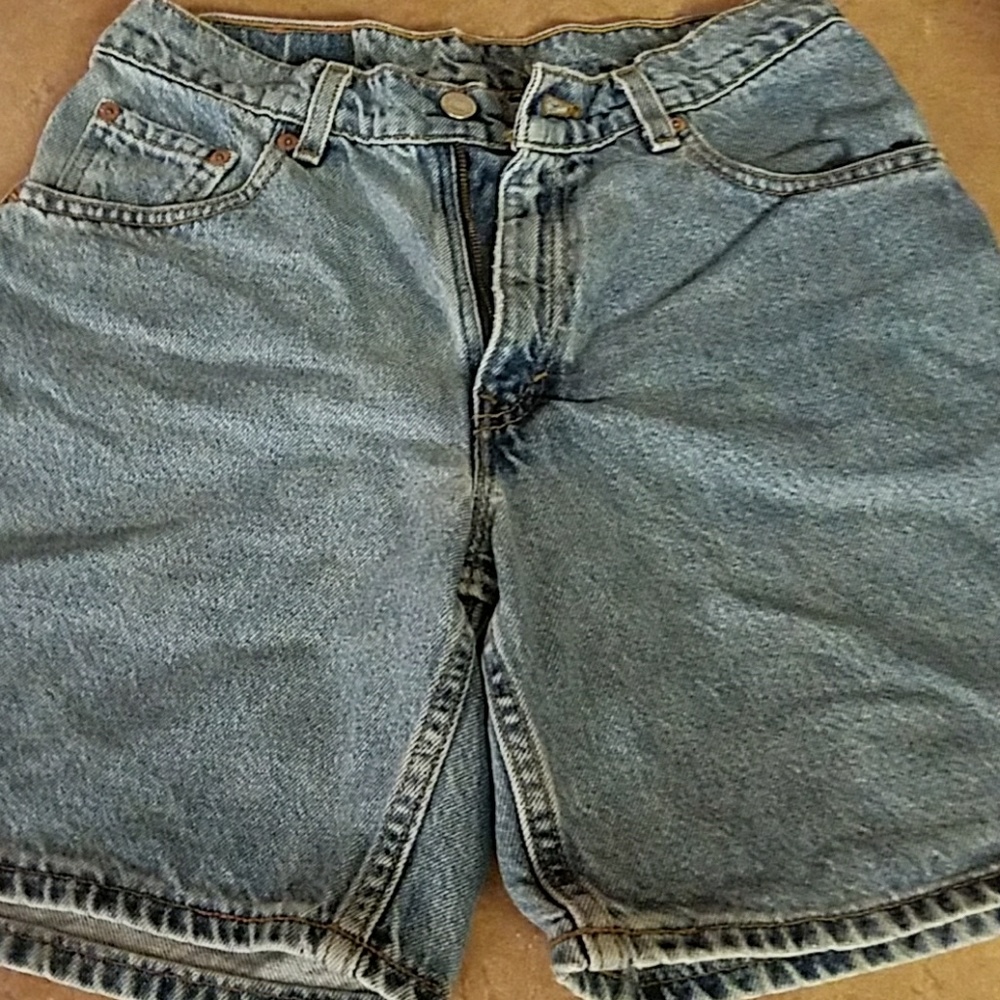 Vintage Levis Denim Relaxed Fit Shorts Sz 7 Jr
