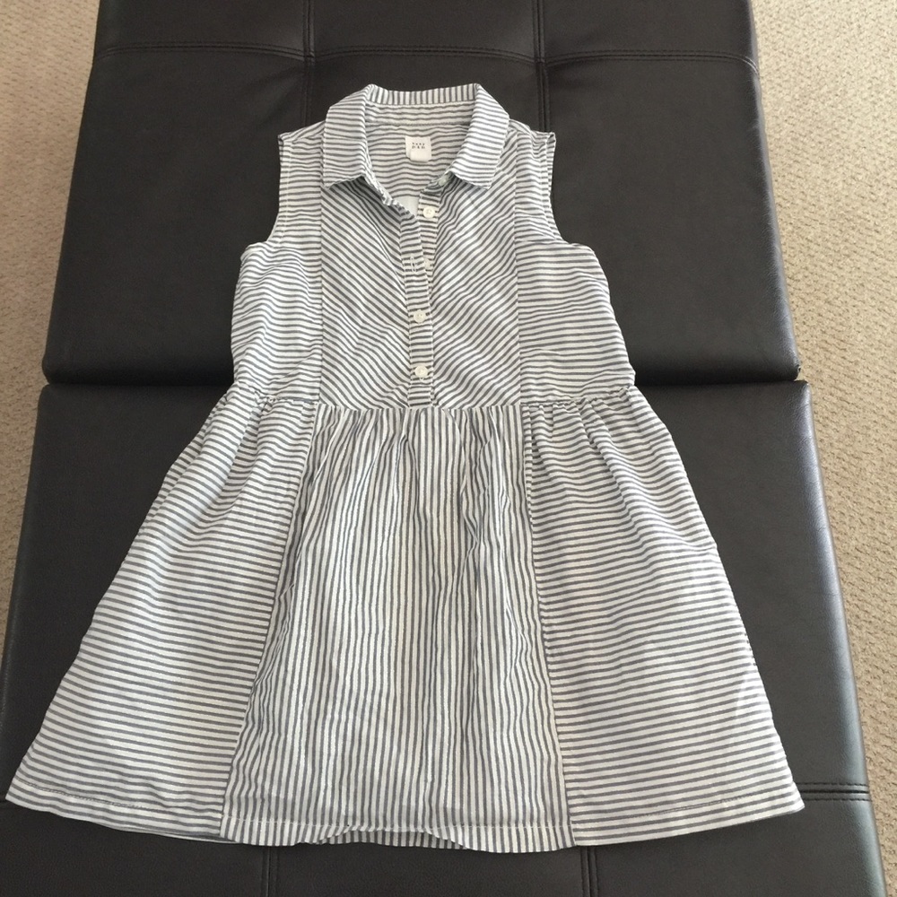 Gap Blue/Gray/Gold stripped dress - Size 5 years