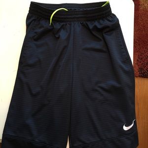 Nike shorts. Navy with subtle black stripes