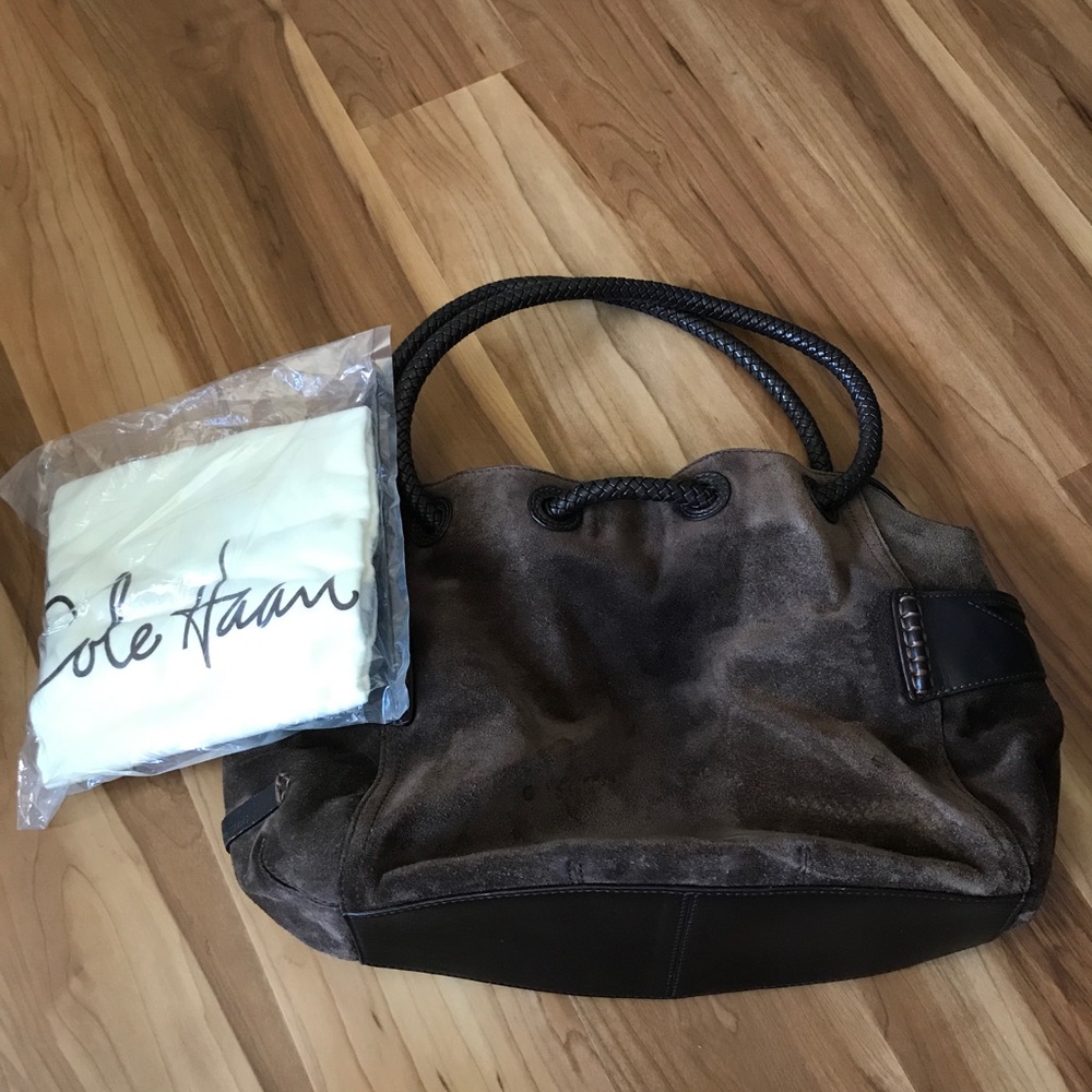 Cole Haan vintage suede hobo handbag