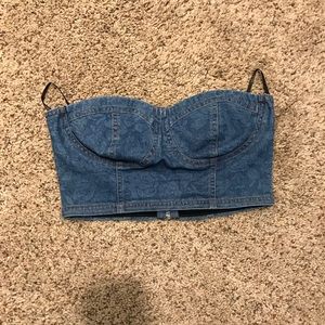 Blue Jean Crop Top/Bralette