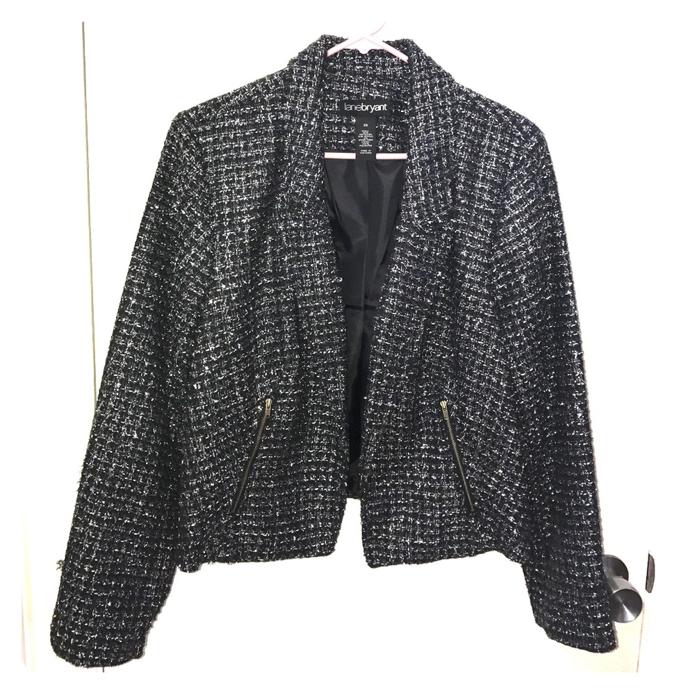 Multicolor Shimmer Blazer Plus Size