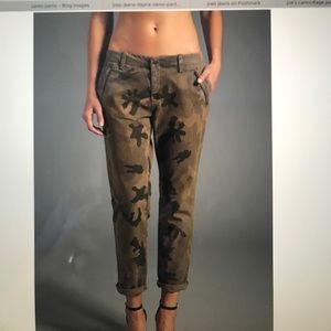 Joe's camouflage pants