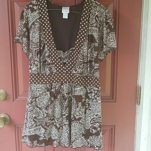 Brown dress top