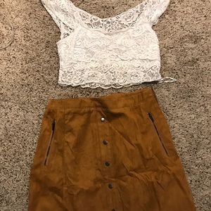 Unique Brown Skirt