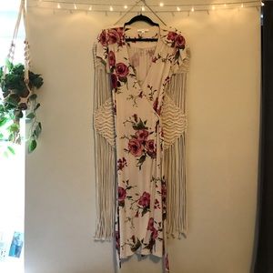 Vintage Floral Wrap Dress