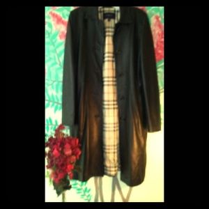 Burberry 100% Leather Trench Coat