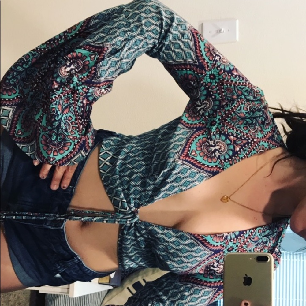 Blue Crop Top