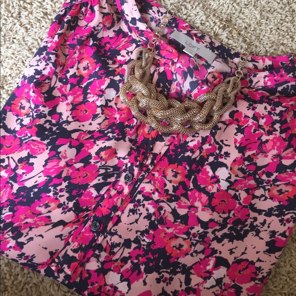 LOFT Floral Blouse