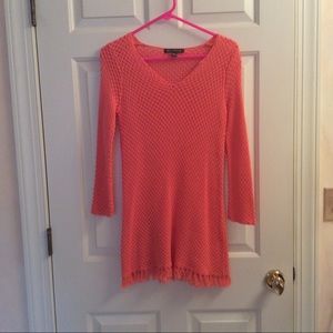 Tommy Bahama fringed tunic/sweater