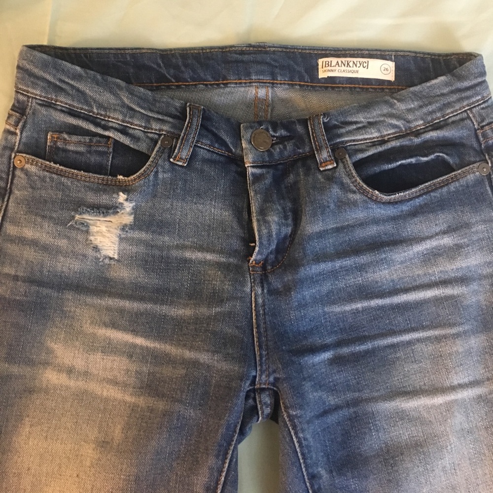 BLANKNYC Skinny Classique Distressed Jeans