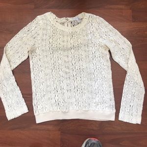 Lace Blouse with Zipper in Back - Size M