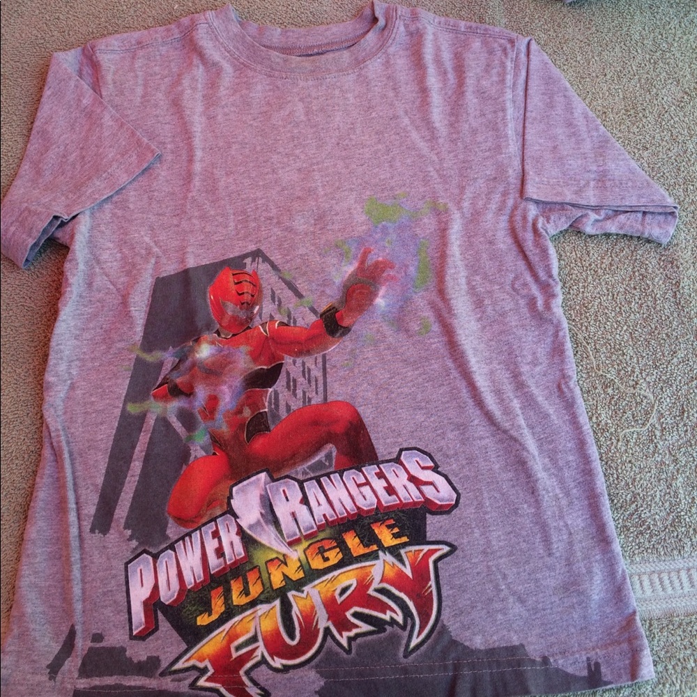 Red Power rangers Jungle Fury t-shirt