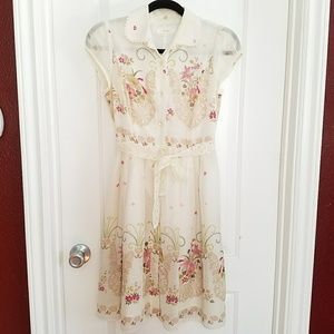 Floral chiffon fully lined tea dress