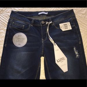YMI LUXE DEMIN - 21" crop ripped jean