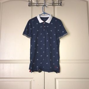 Star Pattern Slim Fit Polo Shirt