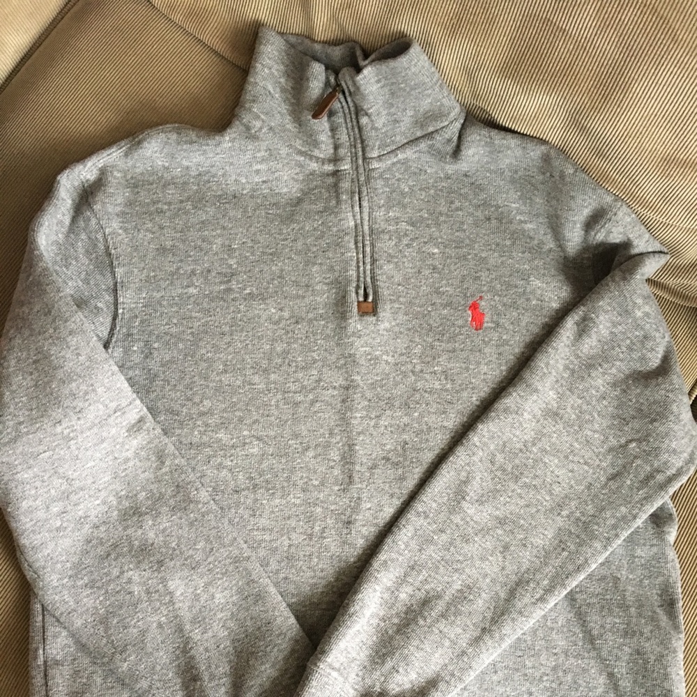 Polo Ralph Lauren 1/4 zip grey sweater