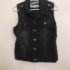 Black Denim Vest