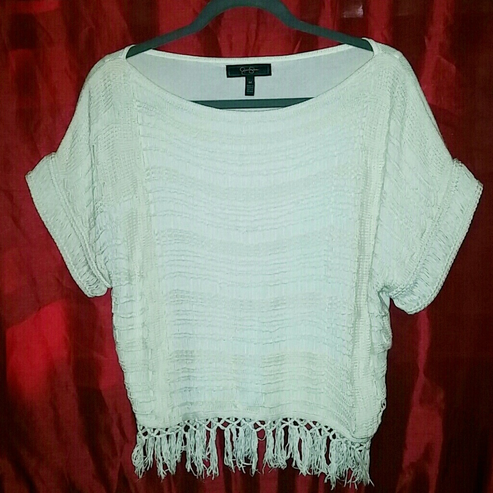 Jessica Simpson Ivory Cropped Sweater