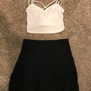 High Waisted Shorts and Top