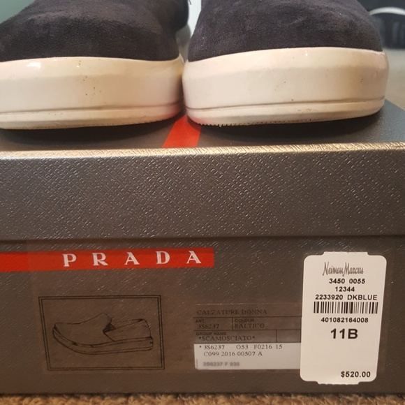 Prada  Slip On Suede Sneakers - Picture 2 of 4