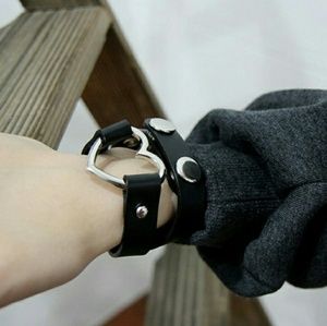 Jewelry - Black choker with silver heart.Choker and bracelet Jewelry - Black choker with silver heart.Choker and bracelet