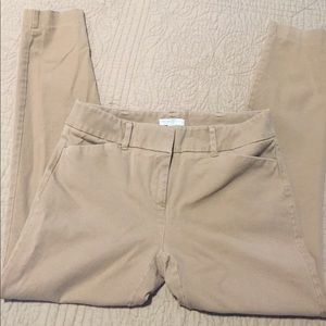 Skinny ankle khaki pants.