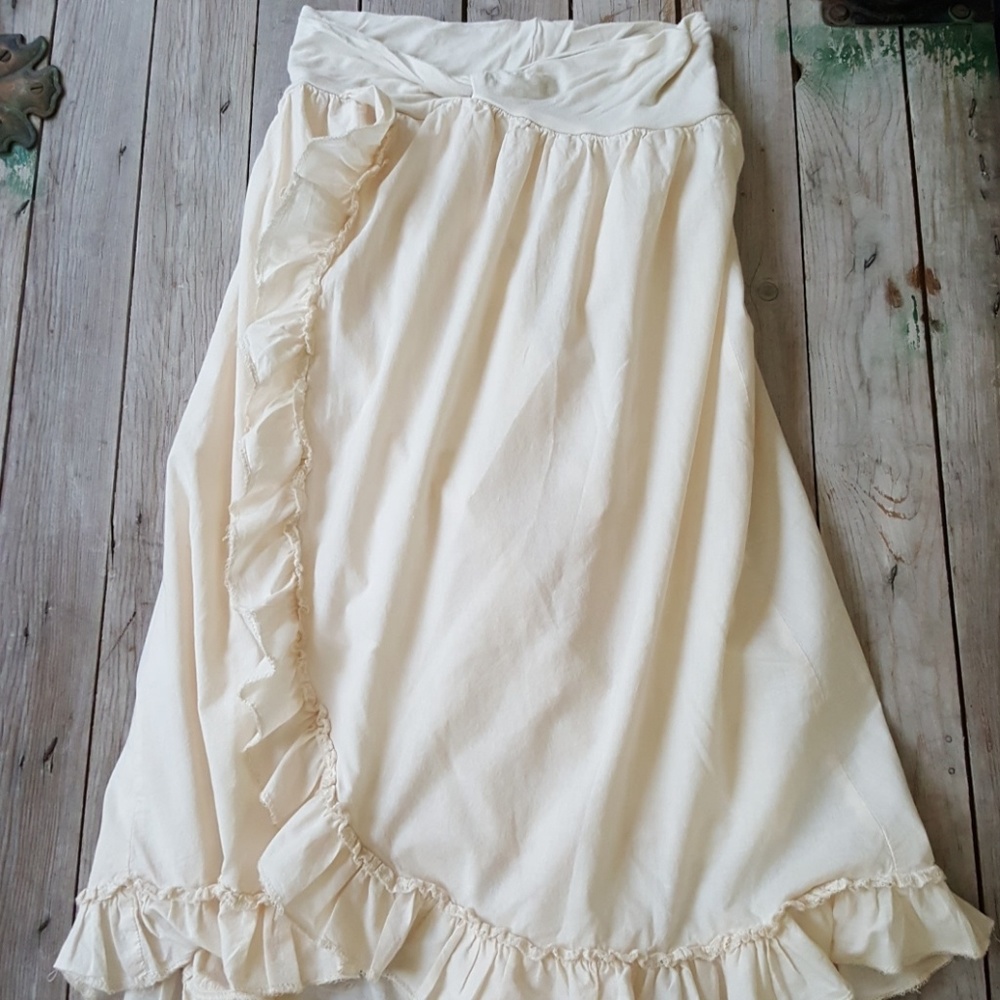 Adorable Cream Ruffled Skirt