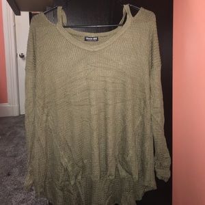 Long sleeved olive green shirt