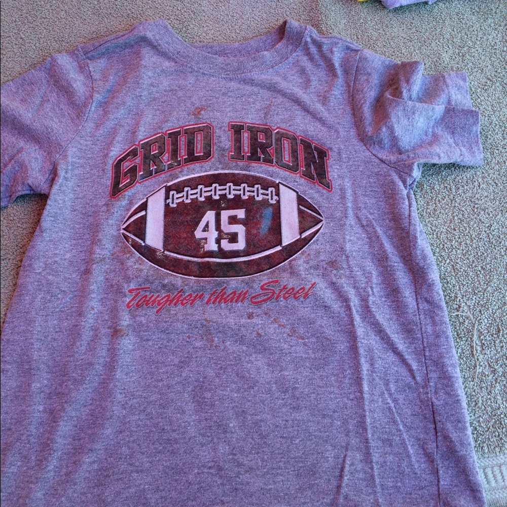 Gray Football T shirt