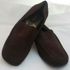 Bandolino Brown Suede Slip Ons - Like New