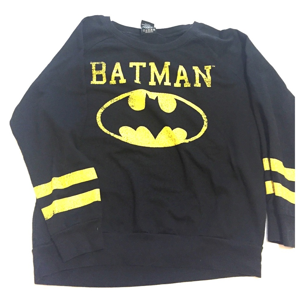 Batman Logo Varsity Graphic Sweatshirt Junior