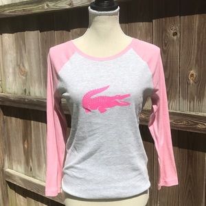 Lacoste 3/4 Sleeve Baseball Tee