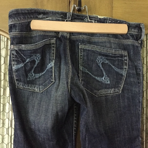 Dark Rinse Silver Blue Jeans - Picture 3 of 7