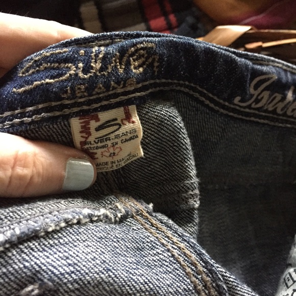 Dark Rinse Silver Blue Jeans - Picture 6 of 7