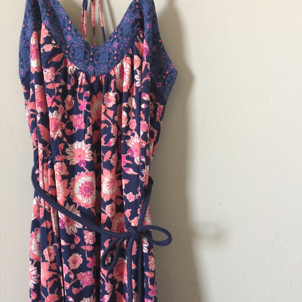 Lucky Jeans boho floral knit strappy back dress S - Picture 3 of 8