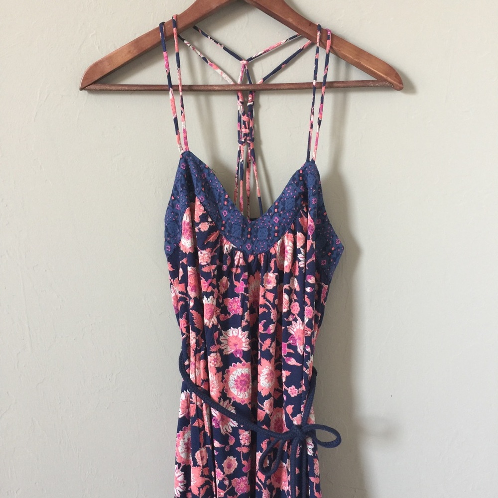 Lucky Jeans boho floral knit strappy back dress S - Picture 7 of 8