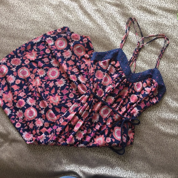 Lucky Jeans boho floral knit strappy back dress S - Picture 8 of 8