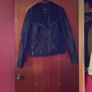 Black faux leather jacket