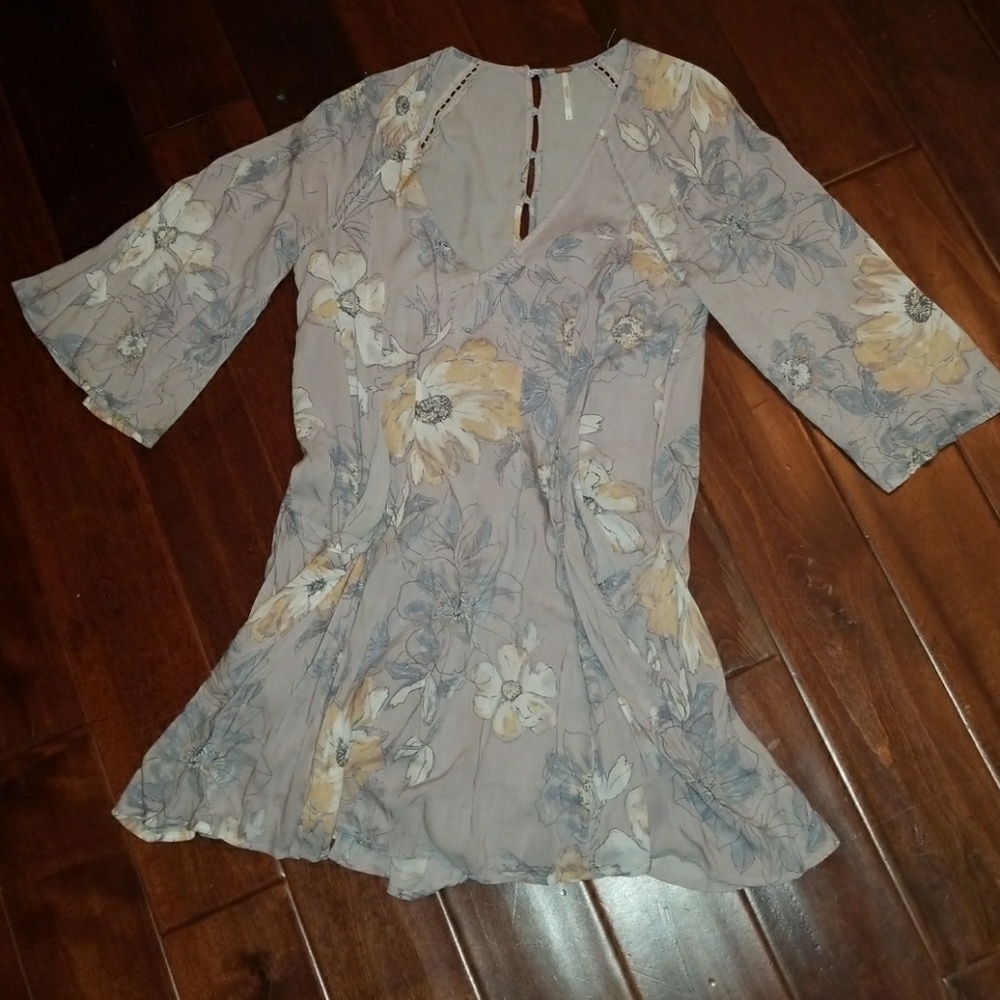 Free People Floral Romper Dress