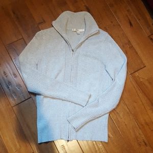 Boston Proper Zip Up Sweater Cardigan