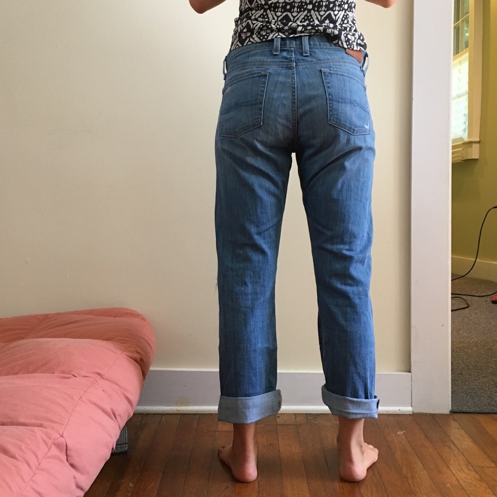 Cropped boyfriend lucky brand jeans