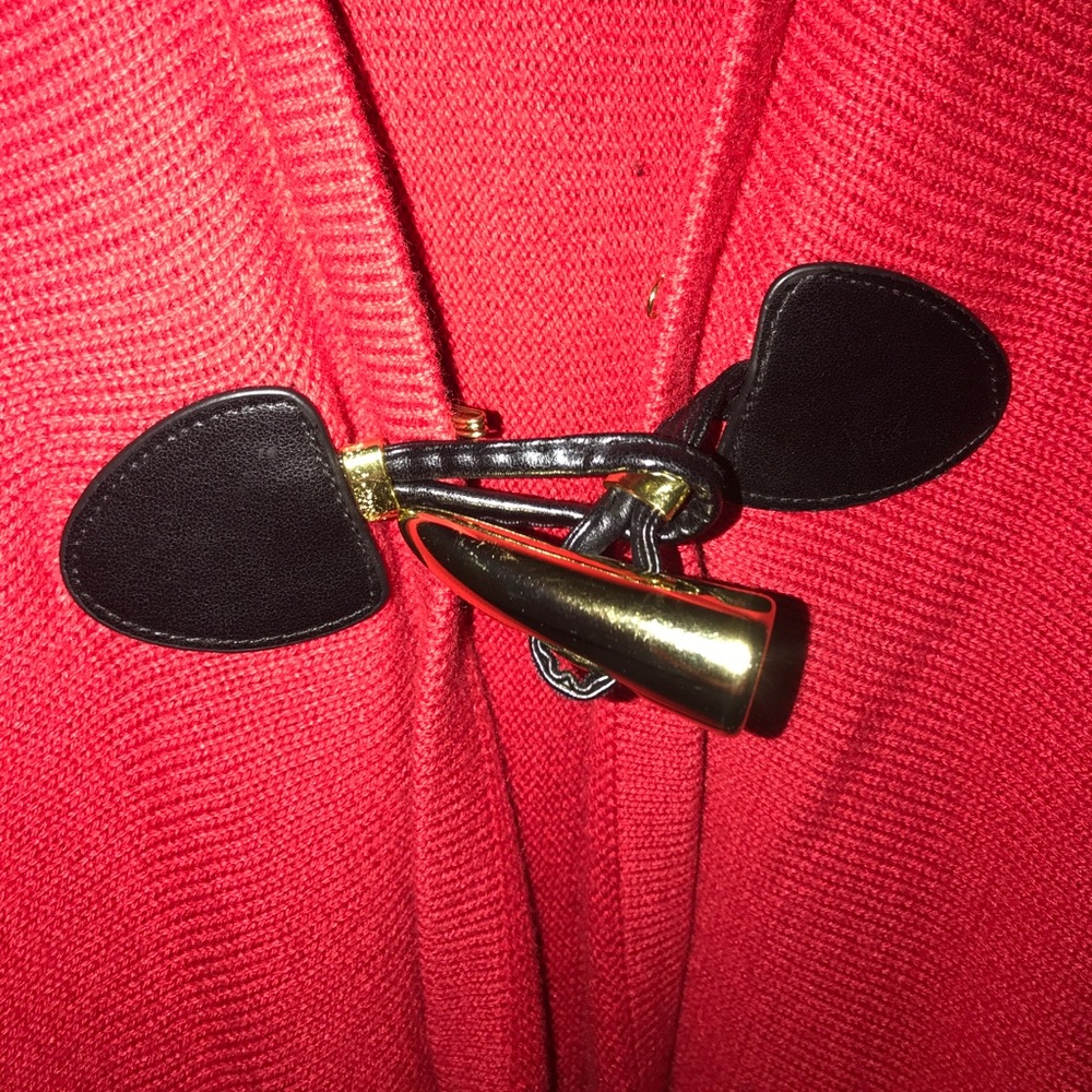 Michael Michael Kors  red and black poncho - Picture 3 of 4