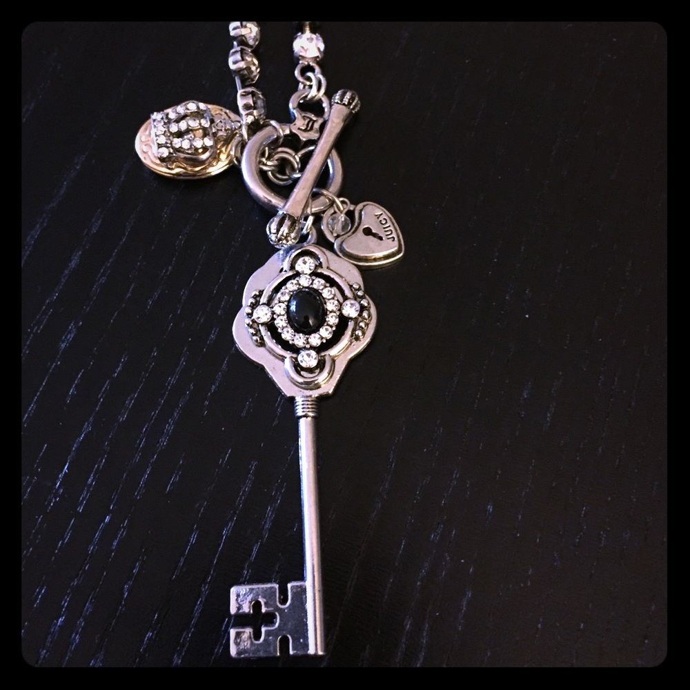 Juicy Couture long key necklace with locket
