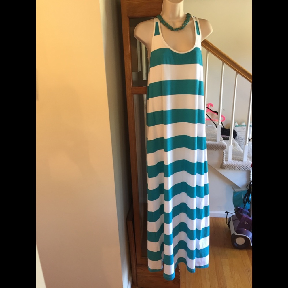 Tommy Bahama Bright Stripe Long Coverup Dress Xl