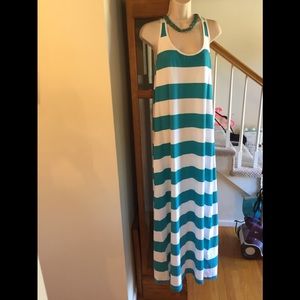 Tommy Bahama Bright Stripe Long Coverup Dress Xl