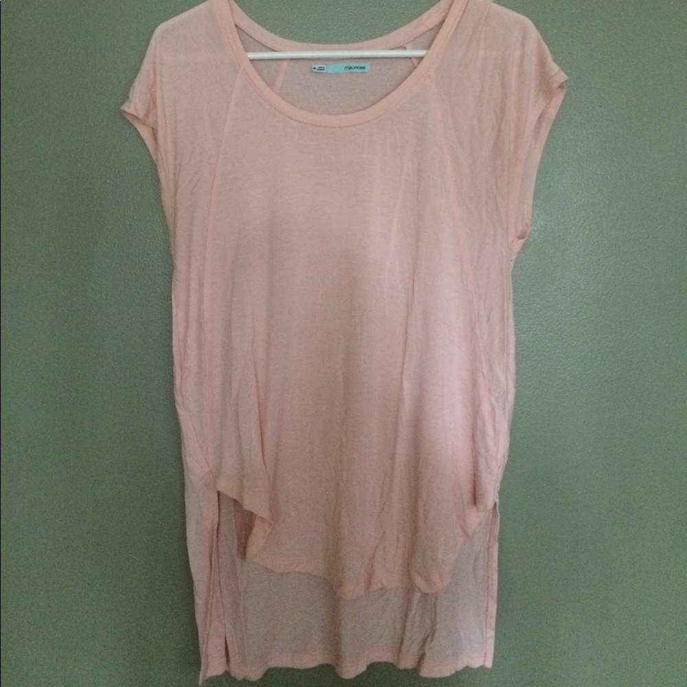 Peach high low tunic