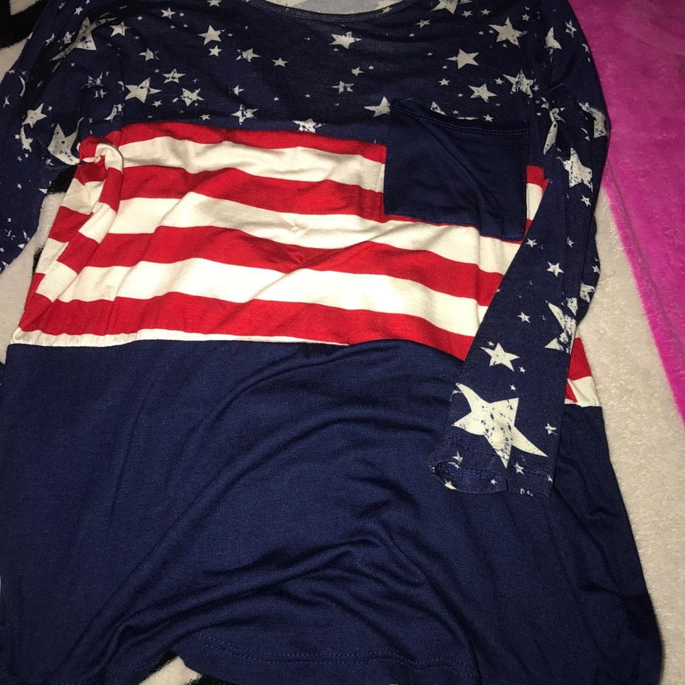 Red white and blue shirt