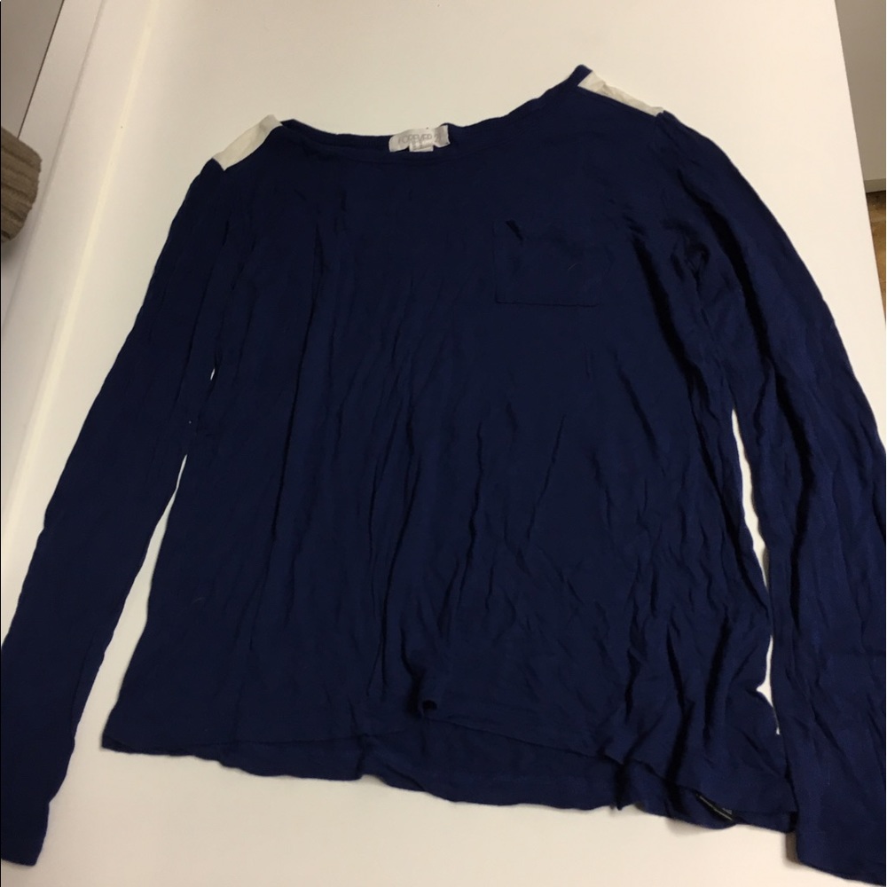 Long sleeve navy blue shirt