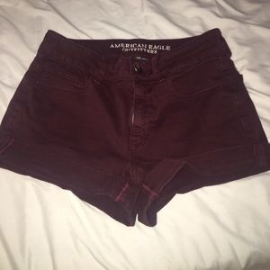 maroon shorts